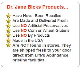 Life's Abundance has no chemicals