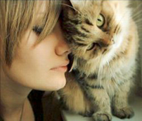 Kristina with Tiger cat